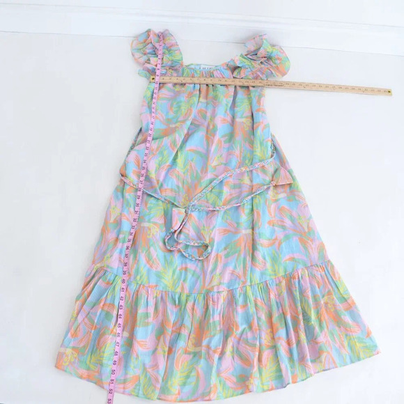 Alden Adair St Barths Lilah Tropical Floral Pink Teal Maxi Dress S NTW - Picture 4 of 14